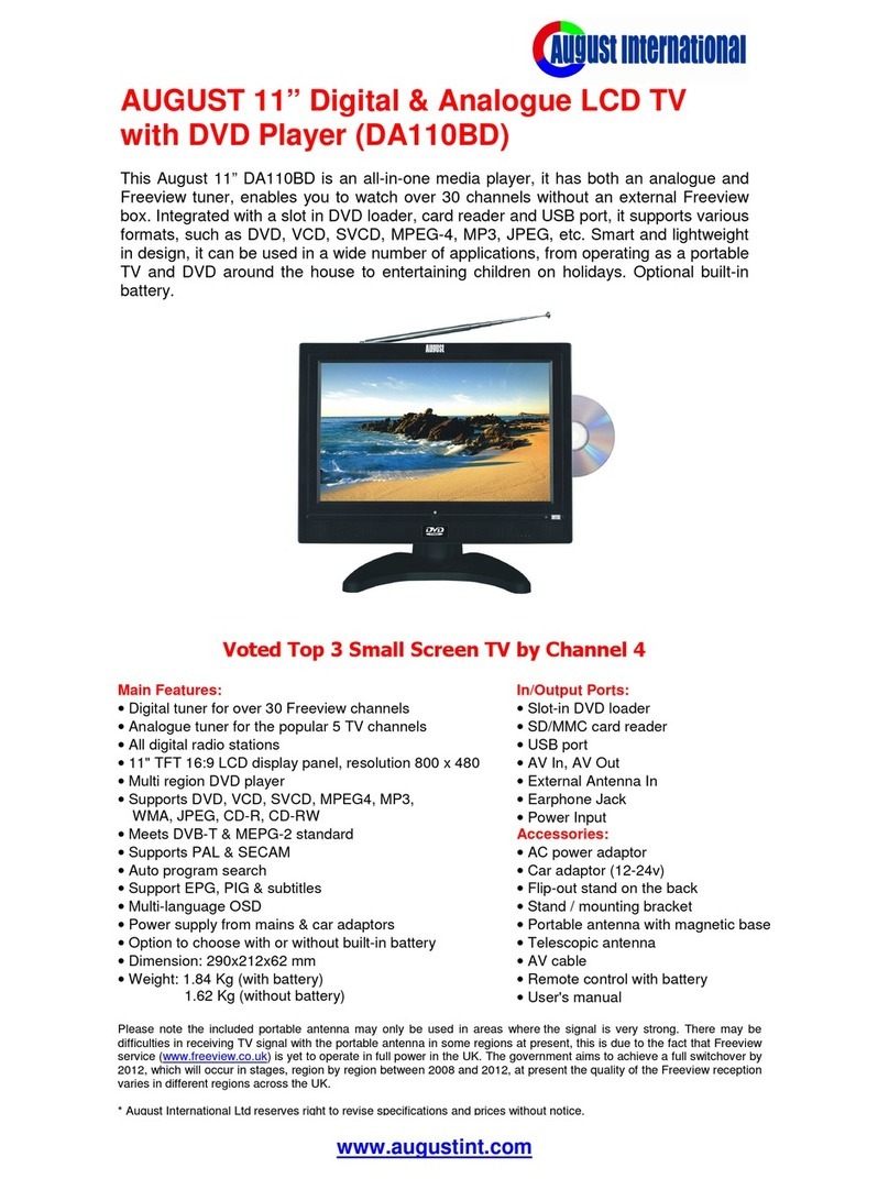 August DA110BD User manual