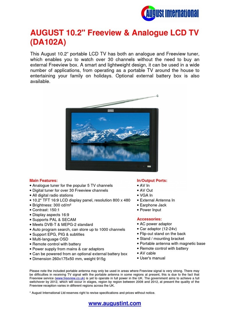 August DA102A User manual