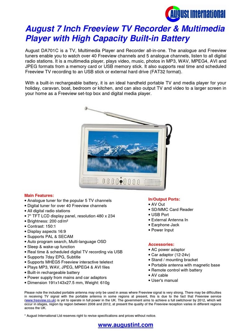 August DA701C User manual