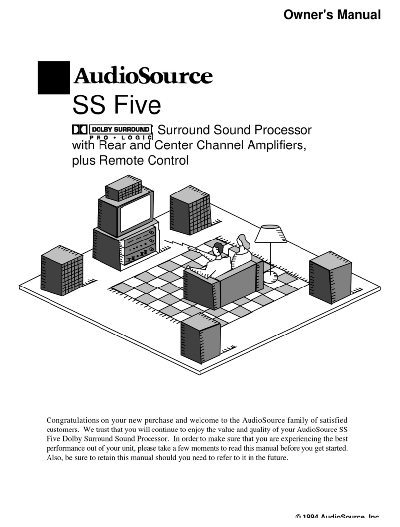 AudioSource SS Five User manual