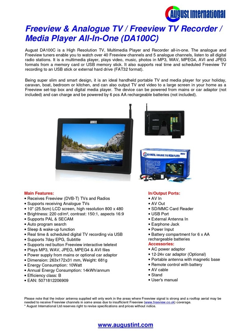 August DA100C User manual