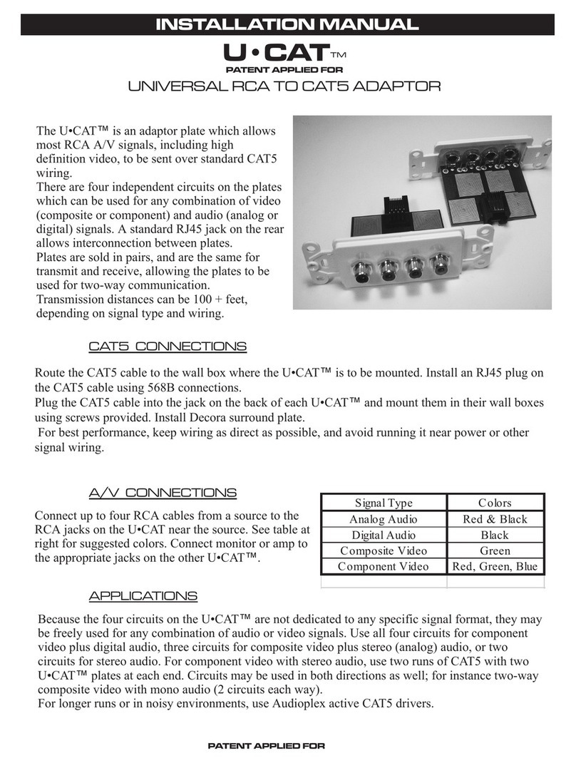 Audioplex U-CAT User manual