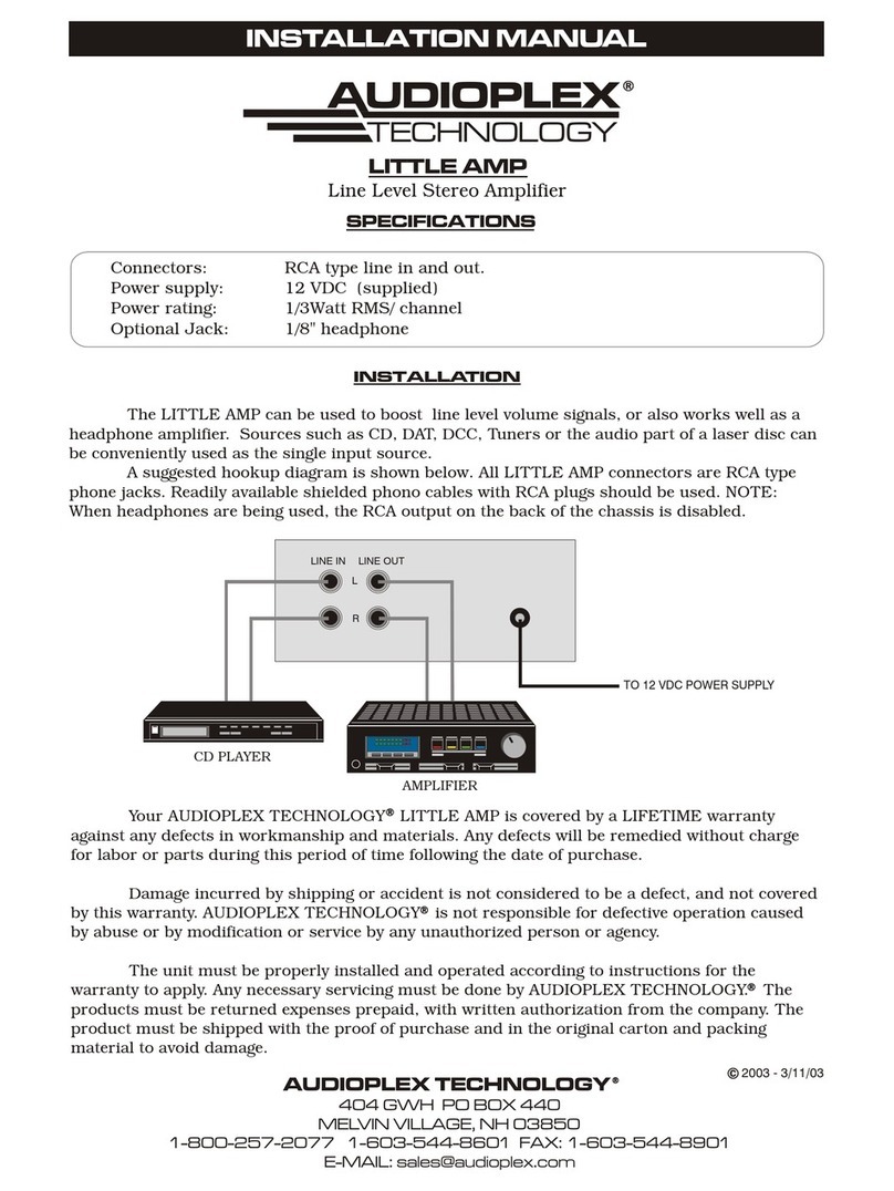 Audioplex LITTLE AMP User manual