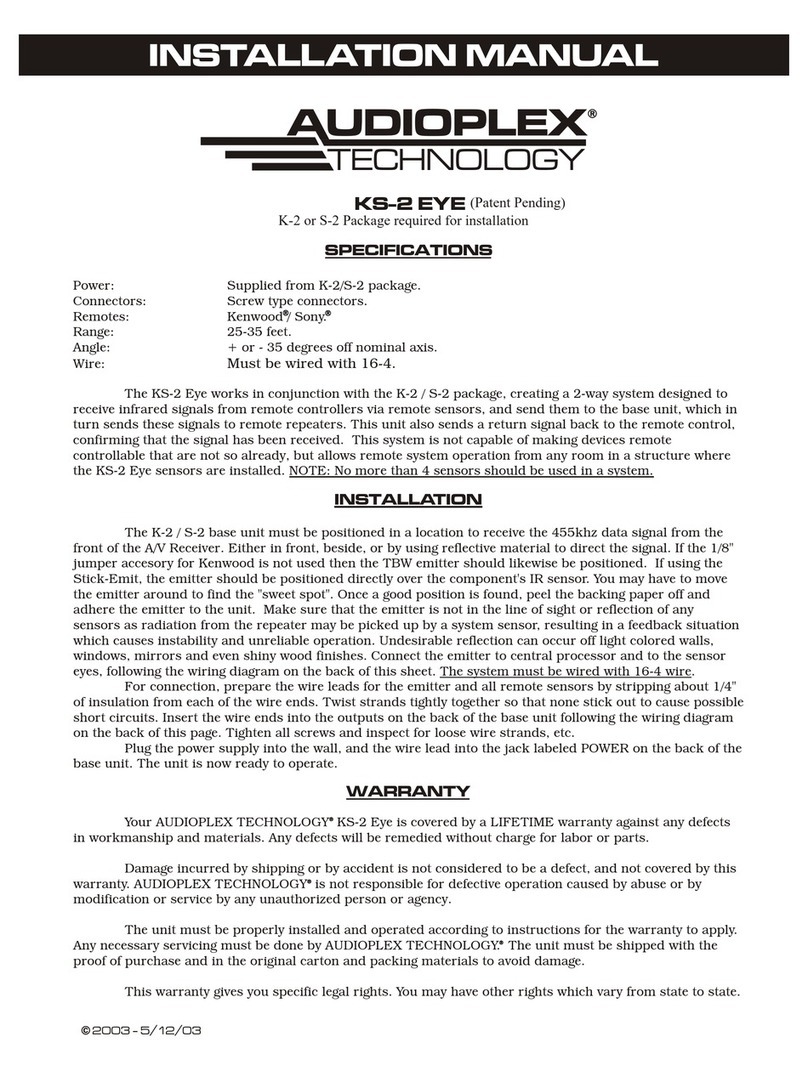 Audioplex KS-2 EYE User manual