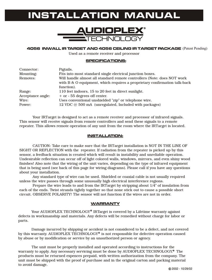 Audioplex 4056 installation manual