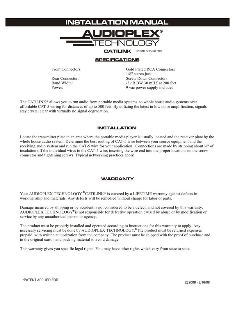 Audioplex CATILINK User manual