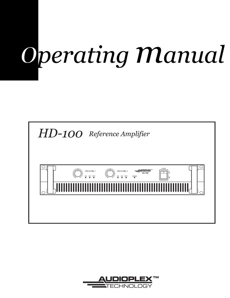 Audioplex HD-100 operating manual