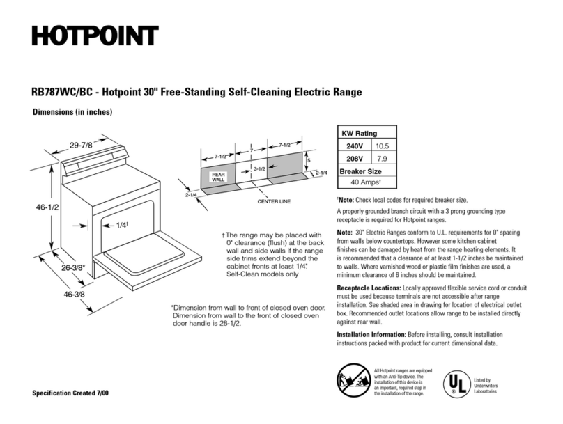 Hotpoint RB787WC Service manual
