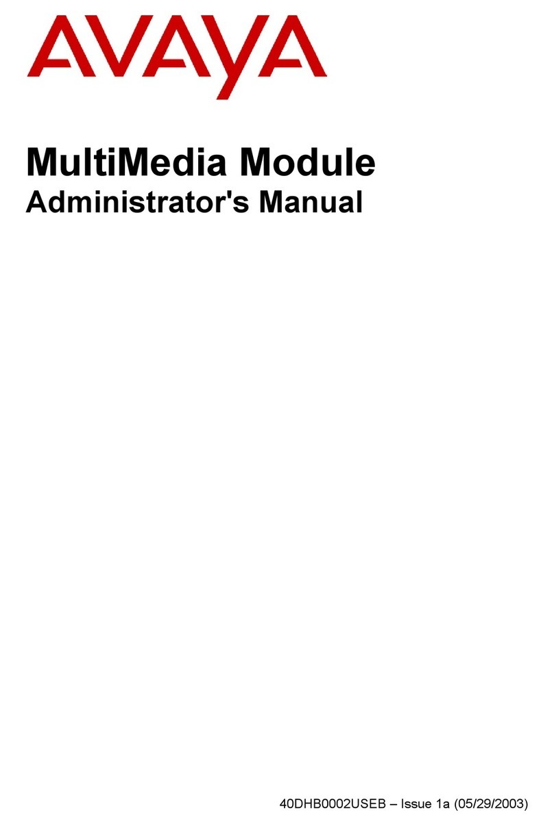 Avaya MultiMedia Module Administrator's manual