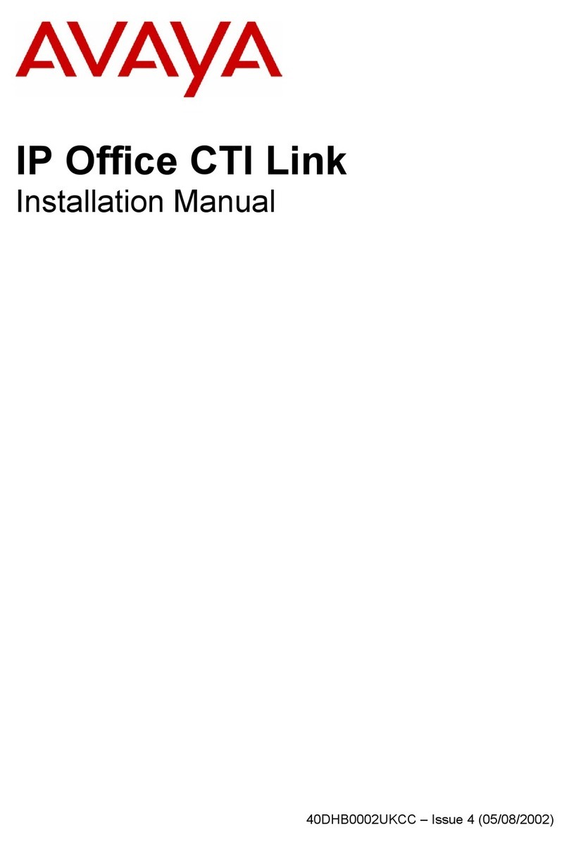 Avaya IP Office CTI Link User manual