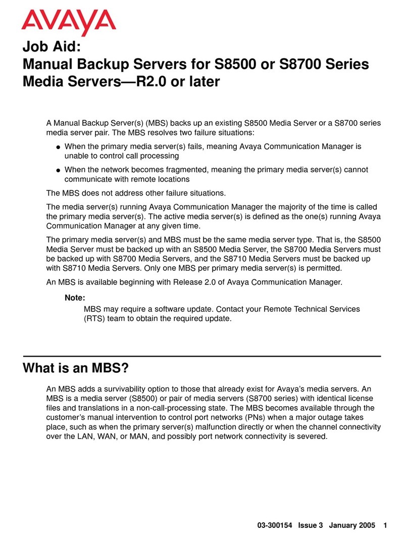 Avaya S8500 Series User manual