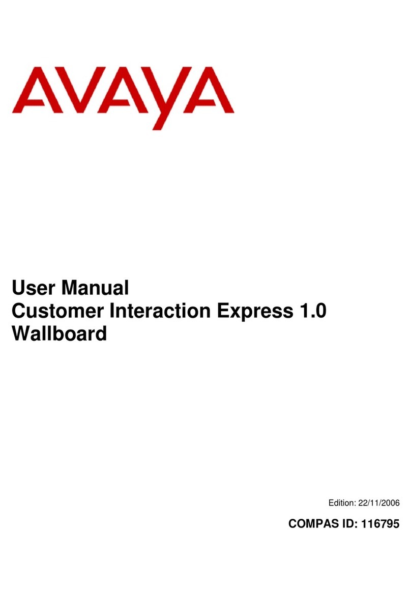 Avaya Customer Interaction Express 1.0 user manual