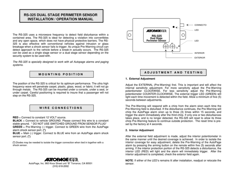 Auto Page RS-325 User manual