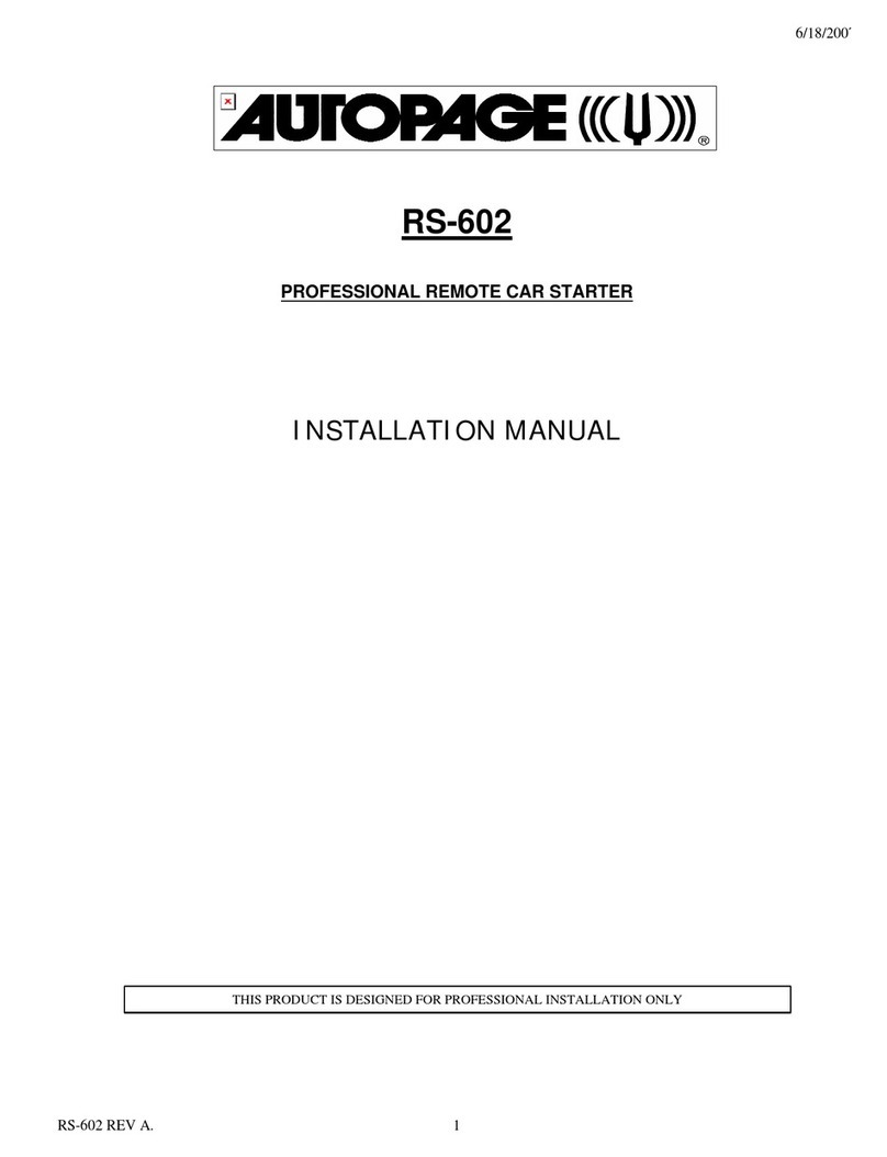 Auto Page RS-602 User manual