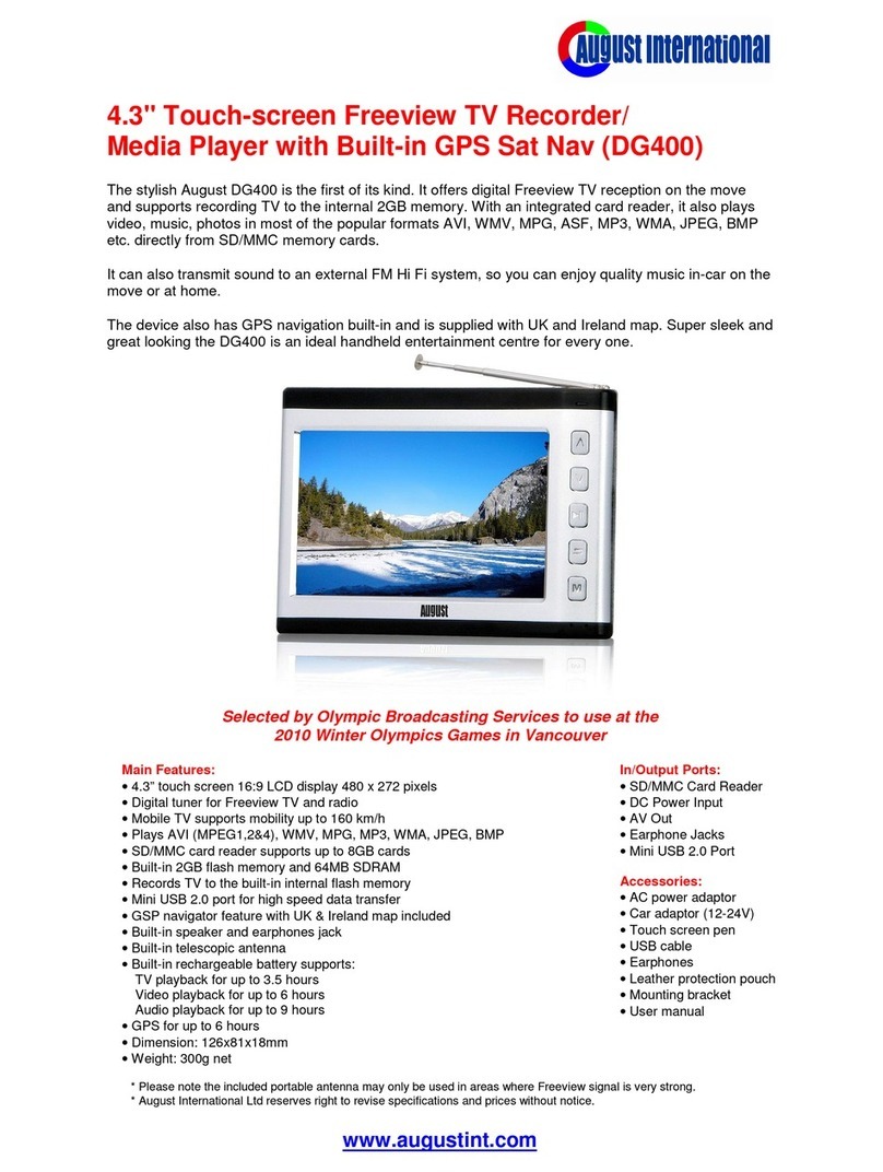 August DG400 specification