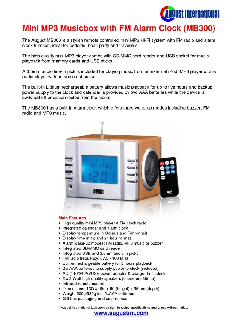 August MB300 specification