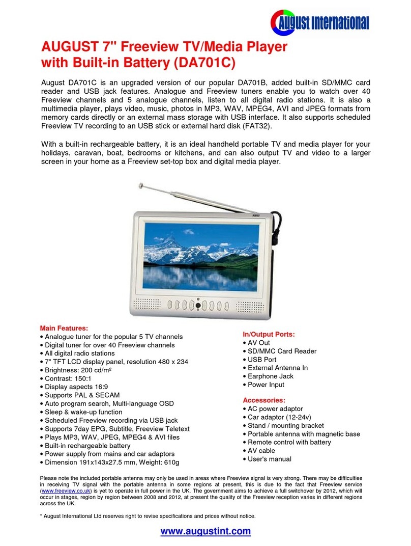 August DA701C User manual