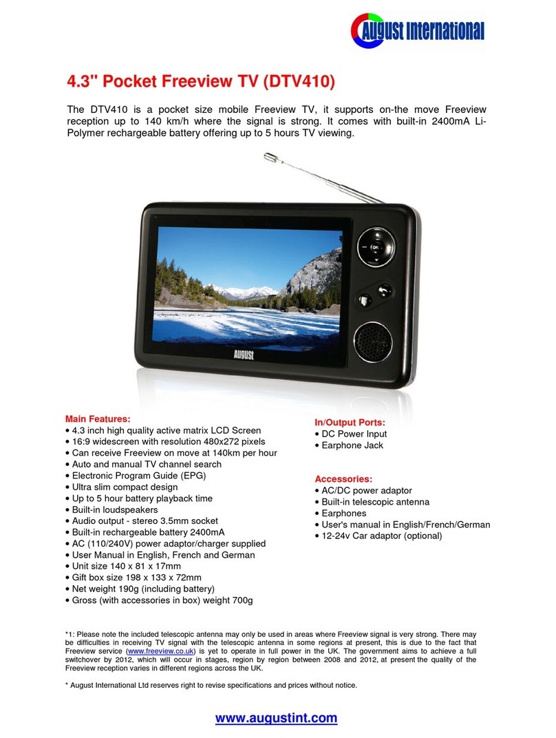 August DTV410 User manual