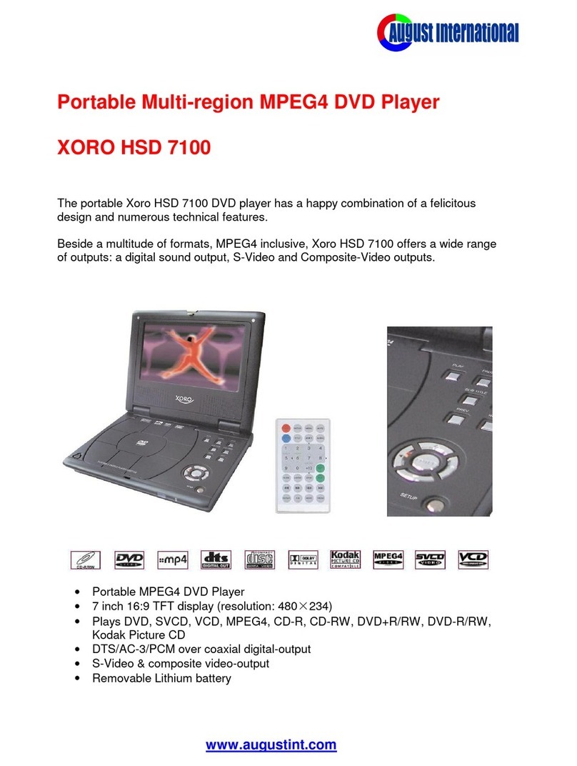 August XORO HSD 7100 specification