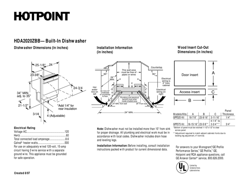 Hotpoint HDA2020ZBB Service manual