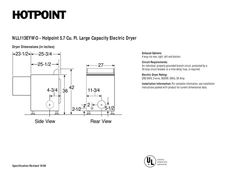 Hotpoint NLL113EYWO manual