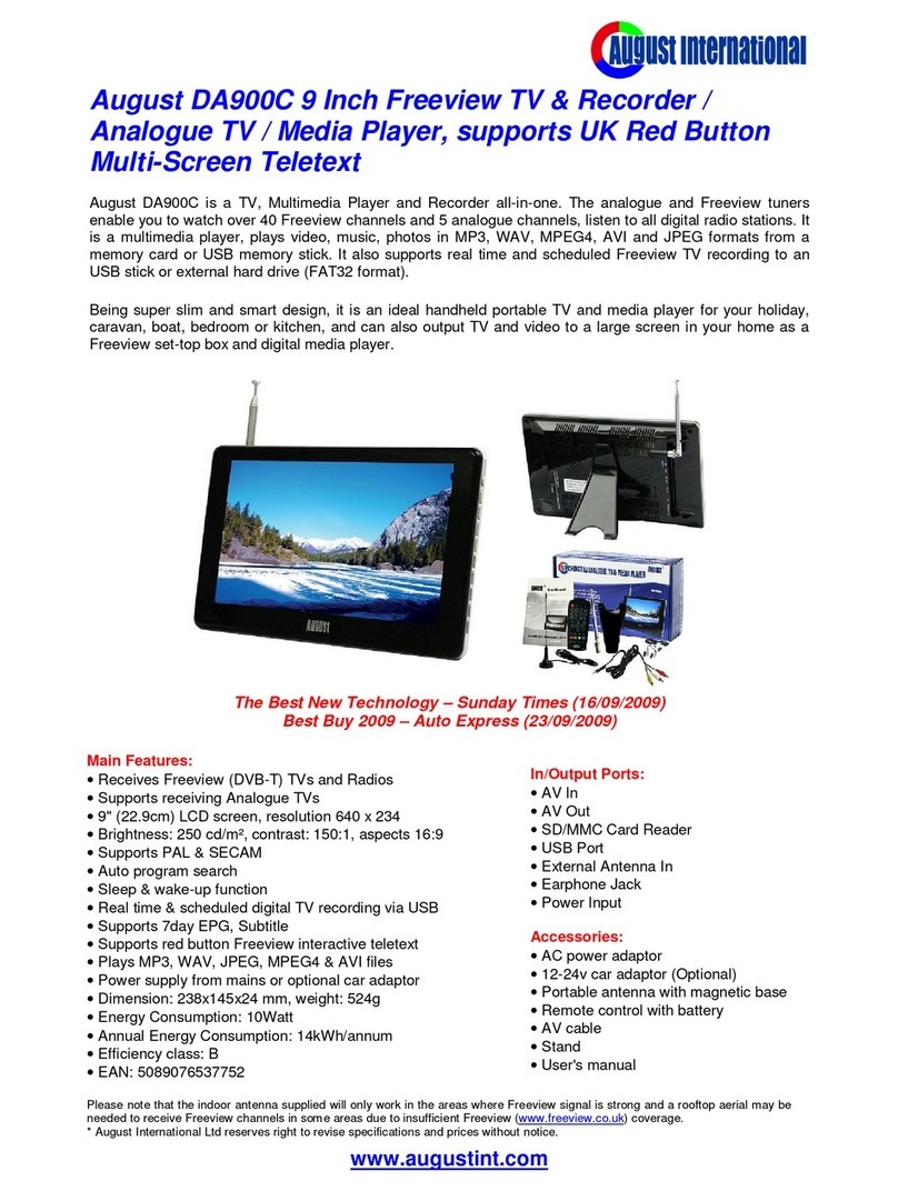 August DA900C User manual