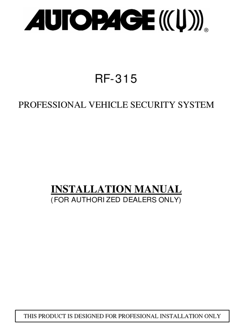 Auto Page RF-315 User manual