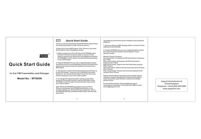 August WT605N quick start guide