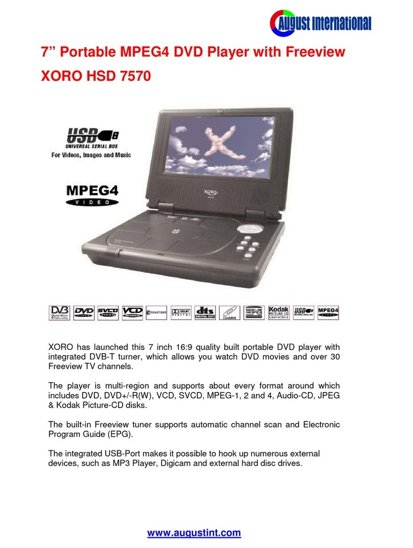 August XORO HSD 7570 specification