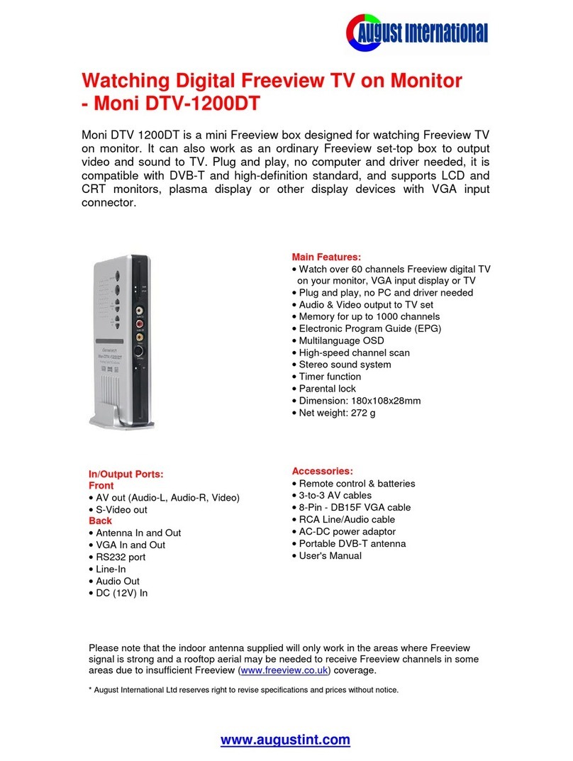 August Moni DTV-1200DT specification