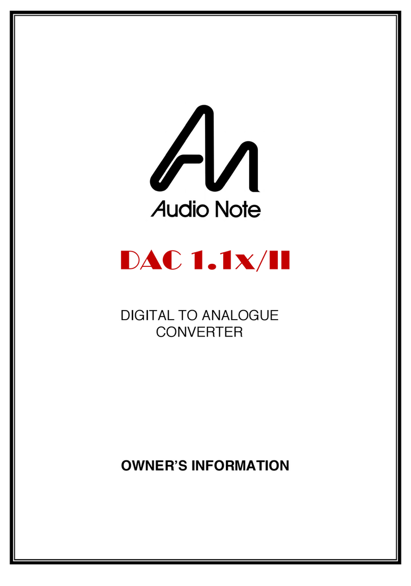Audio Note DAC 1.1x/II Technical manual