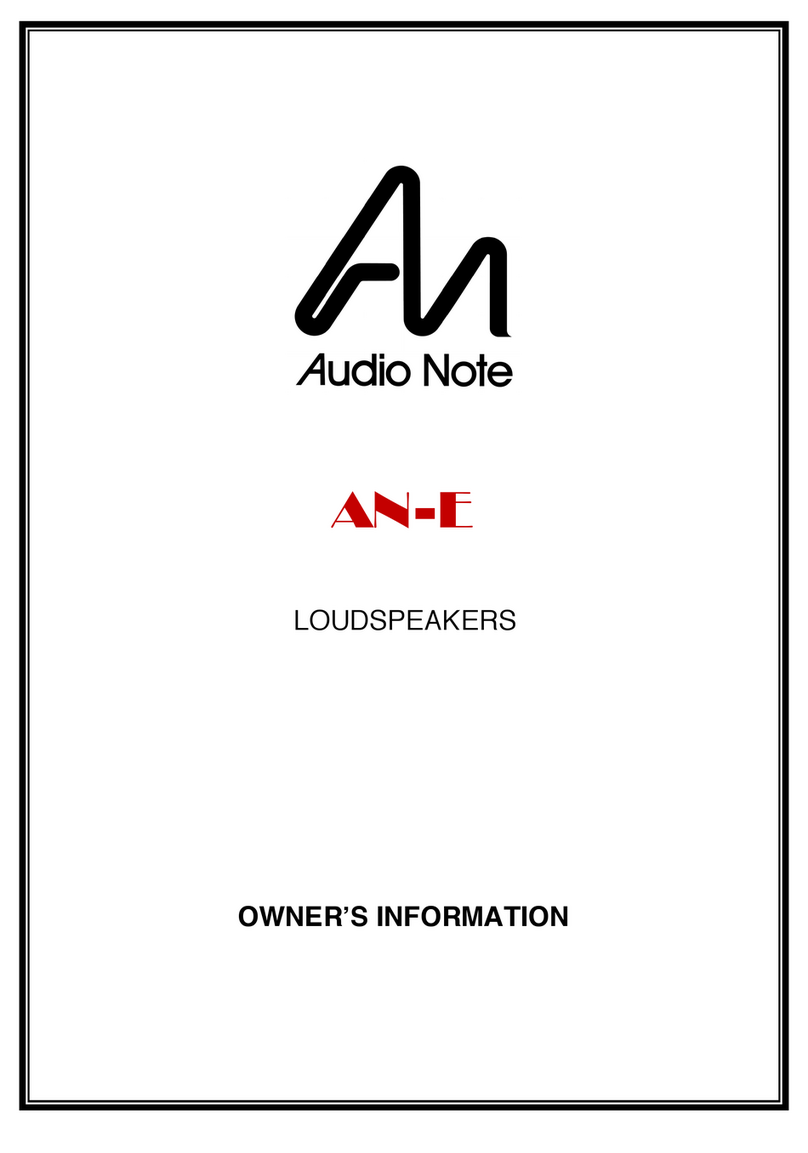 Audio Note AN/E Series Technical manual
