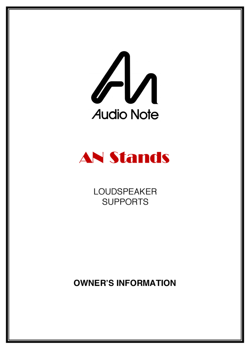 Audio Note AN Stands Technical manual