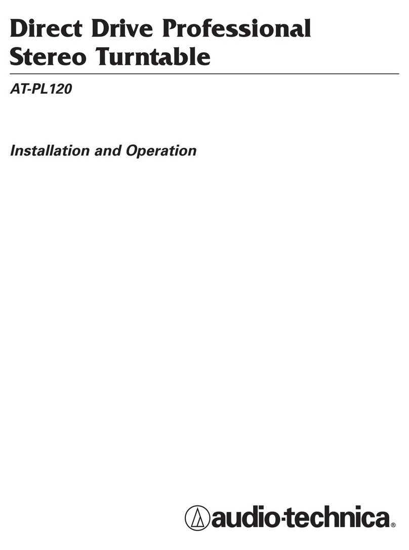 Audio Technica AT-PL120 Installation and operation guide