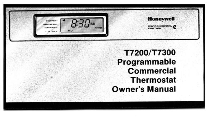 Honeywell T7200 User manual Honeywell T7200 User manual