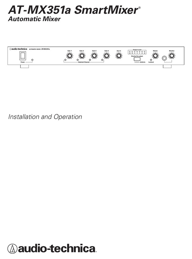 Audio Technica AT-MX351a SmartMixer Installation and operation guide Audio Technica AT-MX351a SmartMixer Installation and operation guide