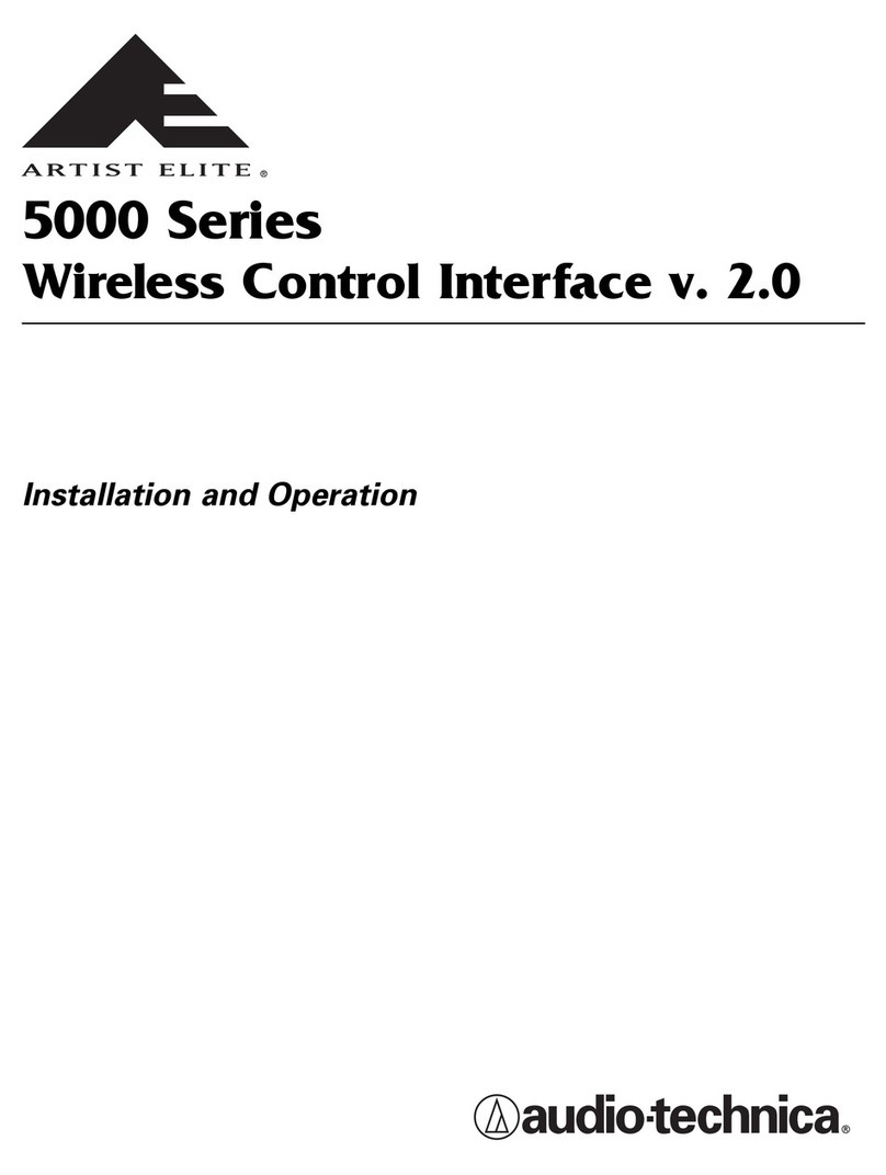 Audio Technica ARTIST ELITE 5000 Installation and operation