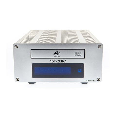 Audio Note CDT ZERO Transport Owner's Information