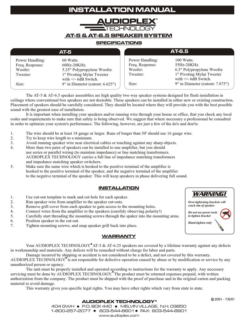 Audioplex AT-5 installation manual