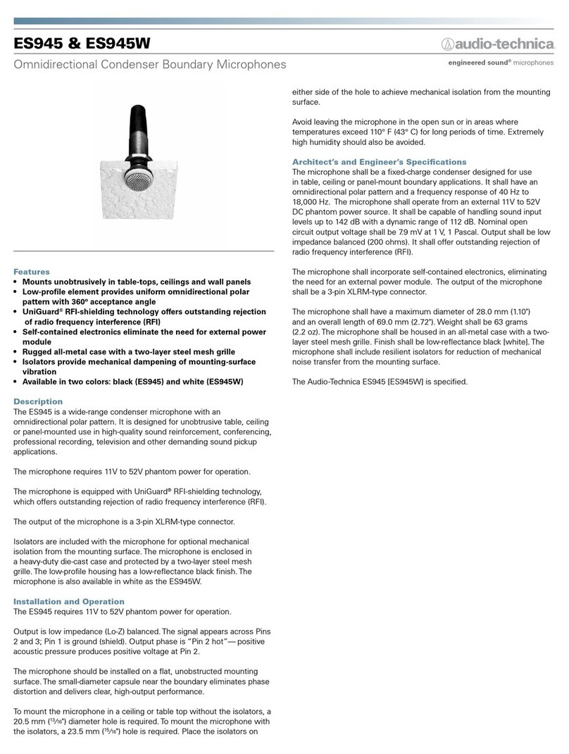 Audio Technica ES945 User manual