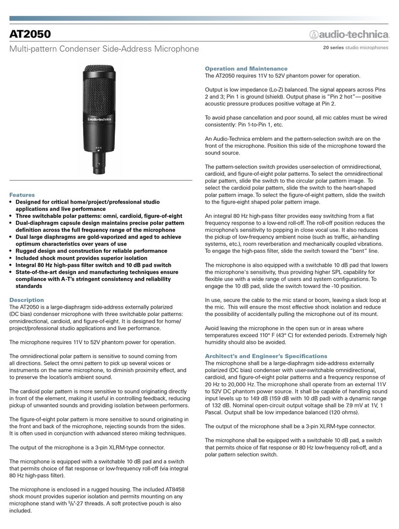 Audio Technica AT2050 Installation guide
