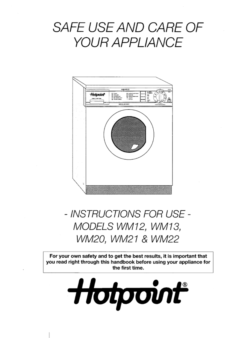 Hotpoint WM12 User manual
