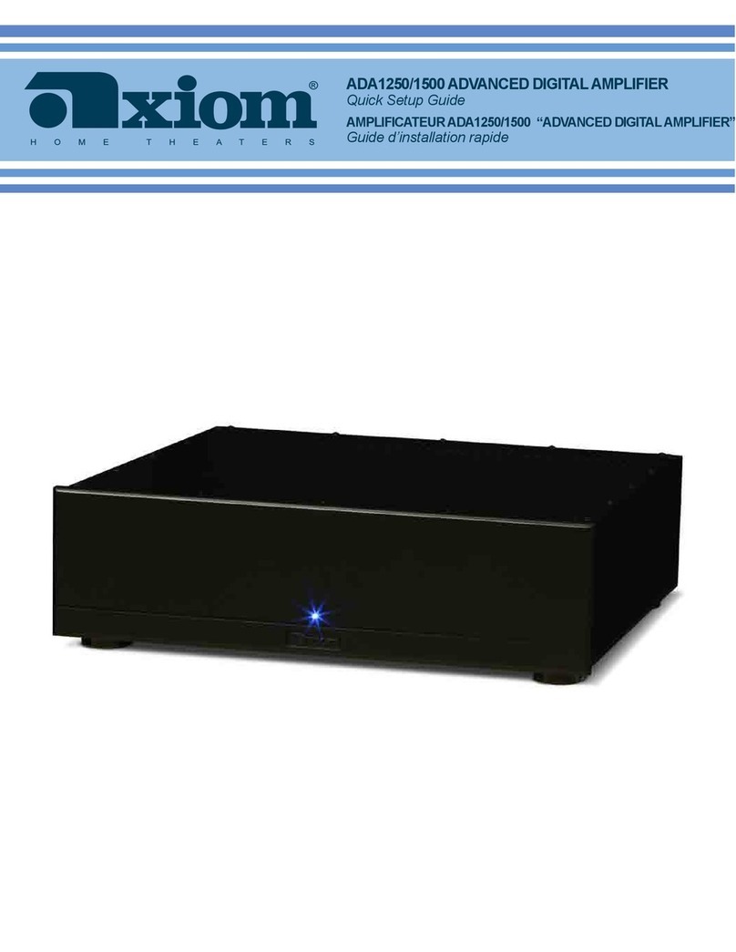 Axiom ADA1250 Quick setup guide