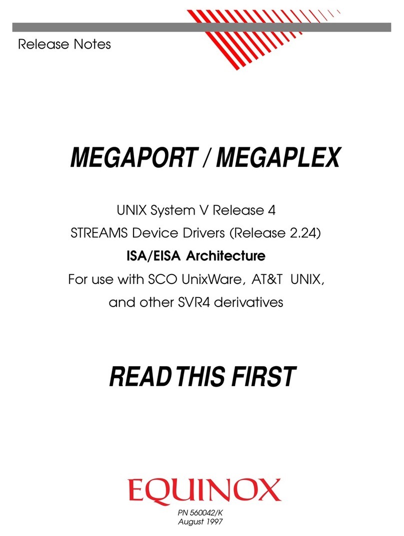 Equinox Systems MEGAPORT Read this first Equinox Systems MEGAPORT Read this first