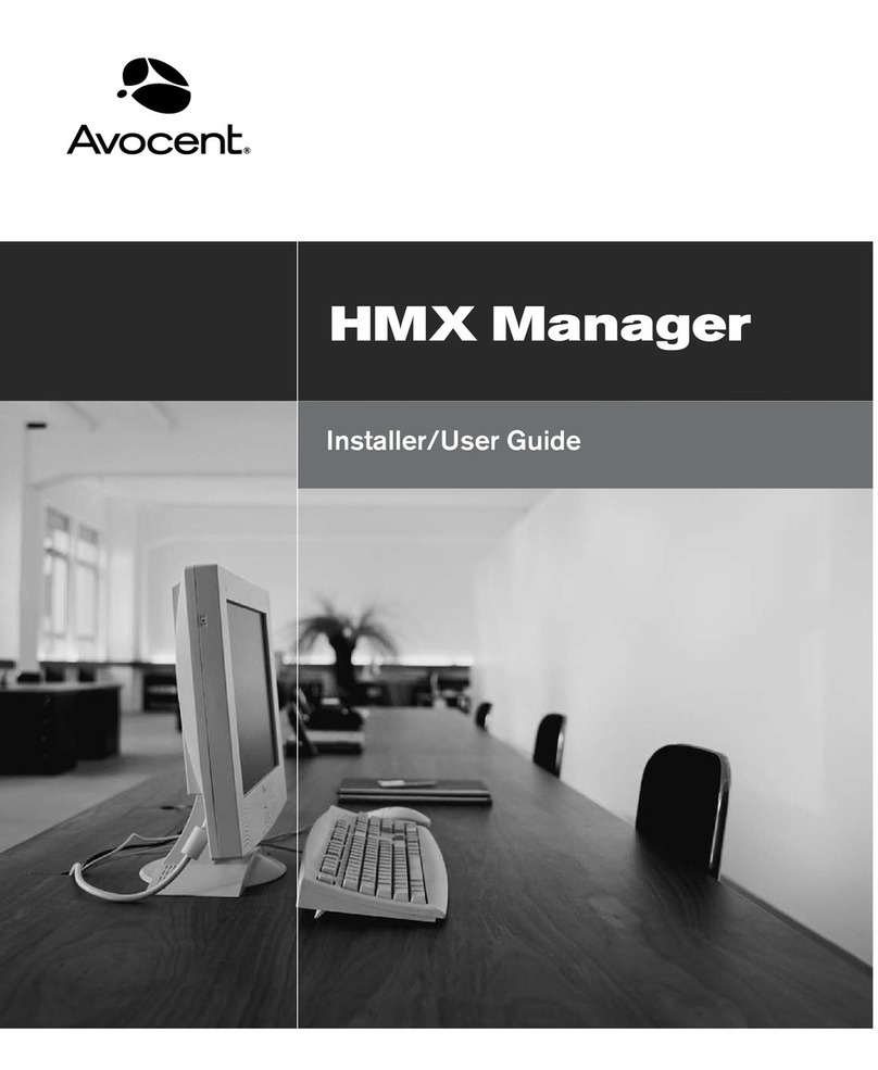 Avocent HMX Manager Installation and maintenance instructions