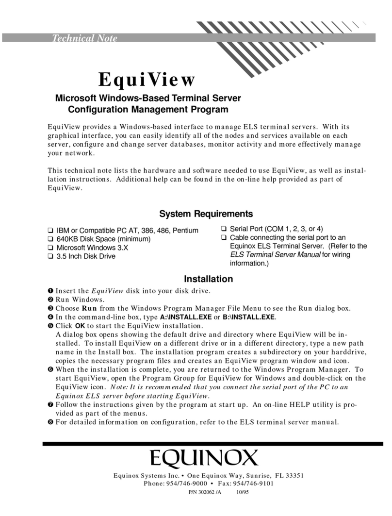 Equinox Systems EquiView Technical note
