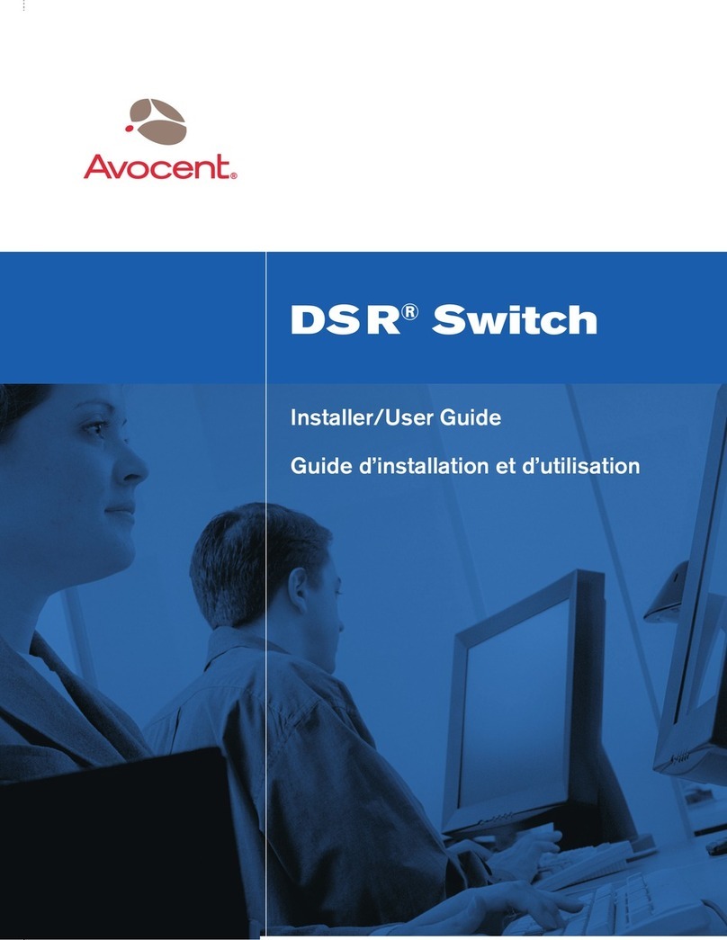 Avocent DSR SWITCH - Installation and maintenance instructions Avocent DSR SWITCH - Installation and maintenance instructions