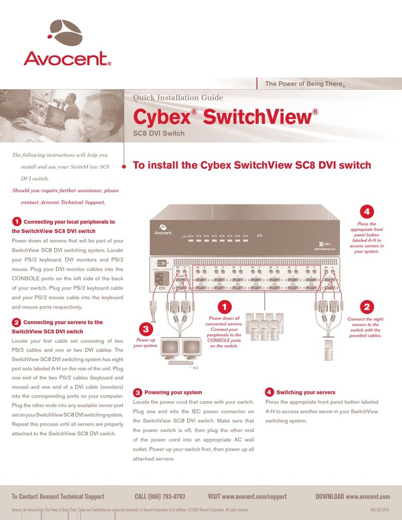 Avocent Cybex SwitchView User manual