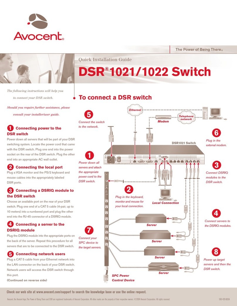 Avocent DSR 1021 User manual