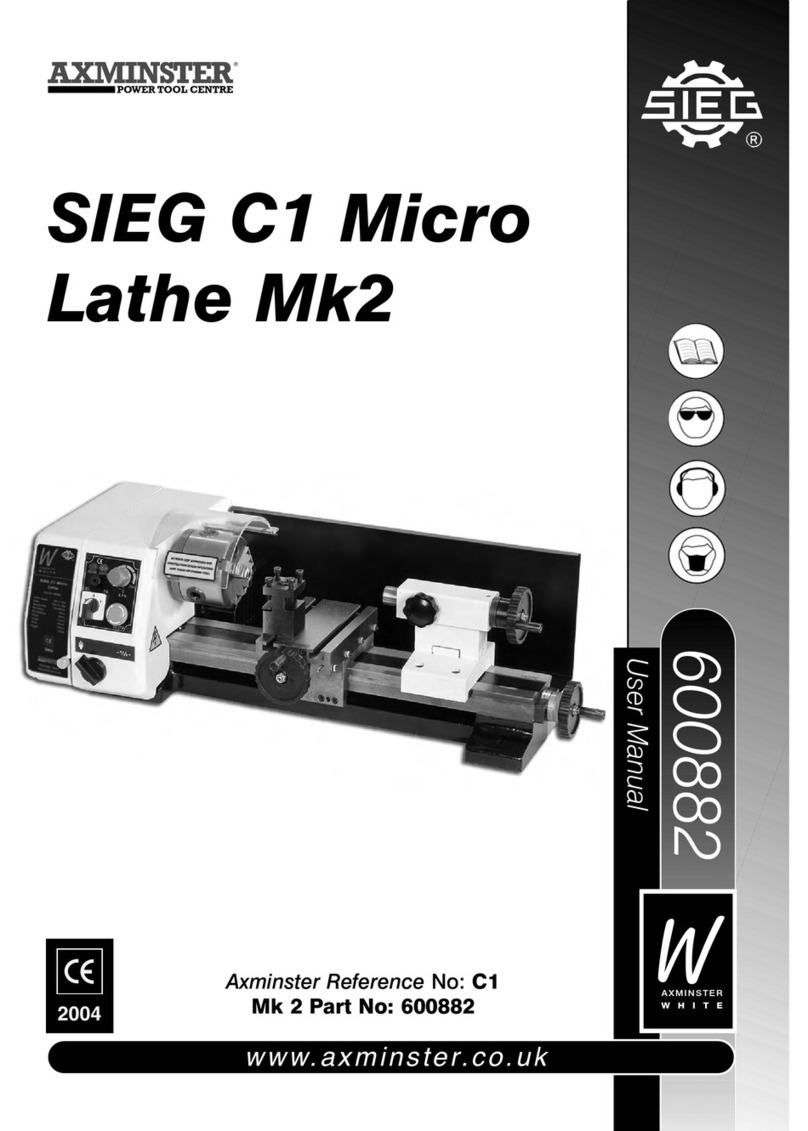 Axminster SIEG X1 Super Micro Mill Mk2 user manual